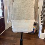 easel  NWOT Layered Fringe Cream Knit Top Photo 3