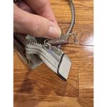 Liz Claiborne Silver Embellished Flowers Purse Silver Hardware Faux Leather y2k Photo 5