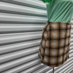 Urban Outfitters Y2K  Skirt Size Medium Yellow Plaid Academia School Girl Mini Photo 1