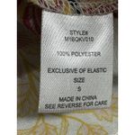 Ophelia Roe  Floral Blouse‎ Women Small Front Tie Sheer Long Sleeve Mock Neck Top Photo 6