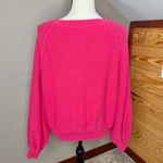 Free People  Found My Friend Boucle Pullover Sweater Rock Candy Hot Pink Small S Photo 2