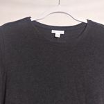 J.Jill  Pure Jill Dark Charcoal Soft Touch Cotton Long Sleeve Top Size M Photo 2