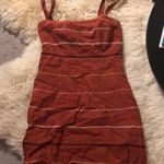Forever 21 Burnt Orange Stripped Embroidered Dress Photo 0