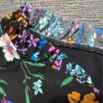 Skinny Dippers Daisy Duke Ruffle High Waist Bottoms Black Photo 5