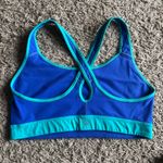 Victoria's Secret  Sport Green and Blue Razerback Sports Bra Size Large Photo 1