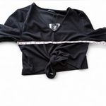 Very J ‎Cropped Fuzzy Ruffle Sleeve Sweater Photo 14