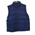 We Wore What NWT Long Sleeve Zip Off Sleeve Puffer Jacket Vest Zip Up Navy Blue M Photo 2