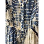 Alexis  Loordes Blue White Tie Dye Tiered Ruffle Maxi Dress Size XS Photo 6
