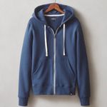 American Giant Women's Midweight Full Zip Spell Bound Made In USA Size M Blue Size M Photo 8