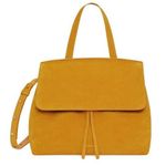 Mansur Gavriel Suede Lady Bag Mustard Yellow Top Handle Convertible Shoulder Photo 0