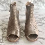 Paul Green Cayanne Booties Ankle Metallic Open Toe Block Heel 6 Champagne Chic Photo 2