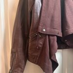 Jolt faux leather sweater drapey jacket Photo 11