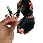 BANANA MOON Floral Bikini Top Black Tropical Halter Beach Swimwear 6 Trending Photo 2