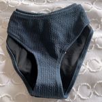 J.Crew  Textured Navy Blue Bikini Bottom Size Large Photo 1