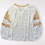 Starling Reine White and Gold Embroidered Boho Micro Mini Dress Size S Photo 2