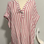 Jane and Delancey  Pink and White Striped Tunic Photo 0