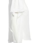 Milk and Honey 🆕White Woven Ruffle-Accent Cutout Top S🆕 Photo 4