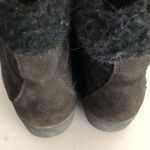 TECNICA Animal Hair Suede Sherpa Lined LaceUp Black Boots Made in Italy VINTAGE Size 8 Photo 4