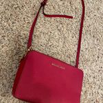 Michael Kors Red Jet Set Saffiano Crossbody Photo 1