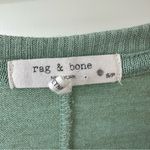 Rag and Bone Light Mint Green Knit V-Neck Short Sleeve Tee, Size S Photo 4