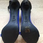 Joie  Abbott Colorblock Blue Black Zip Sandal 9.5 Zipper Heel Suede Photo 12