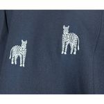 Quacker Factory Womens M Zebra All Over Embroidery Blazer Jacket Black Safari Size M Photo 4