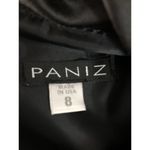 Paniz NY Women Satin Tank Dress 8 Black Boat Neck Semi Photo 6