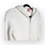 new Charlotte Tarantola π Fluffy Zipper Hoodie π Faux Sherpa π Winter White Size L Photo 5