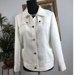 Lancy From 25 Womens Jacket Size SM Button Up Military Style Clueless Preppy White Photo 0
