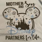  Mother Sz Lg Son Sz M Disney Partners For Life Cotton Matching Blue Shirt Photo 5