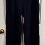 J. McLaughlin  Navy Pull-On Straight Leg Pants Size 14 Stretch Workwear Luxury Photo 0