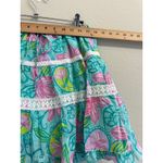 Lilly Pulitzer  Bliss Blue Lazy Paisley Skirt Small Ruffle Lace Tiered Resort‎ Photo 9