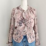 Pendleton Vintage Light Pink Floral Secretary Blouse Long Sleeve Romantic M Photo 0