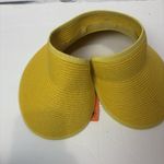Boardwalk Style Women’s Sun Visor Wide Brim Yellow Woven Adjustable 50 UPF NWT Photo 2