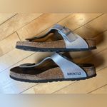 Birkenstocks Gizeh Silver Sandals Photo 5