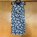 Talbots  Blue & White Mixed Fruit Textured Shift Mini Dress Size 8 Photo 0