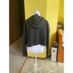 Nike Women's Black Gold Silver Logo Cropped Hoodie L Photo 2