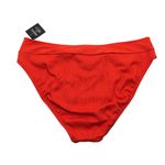 Bar III Hot Tamale Red Micro Rib High-Waist Bikini Bottom Crossover Waist XL Photo 2