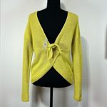 Loft New  Lemongrass Tie V-Back Sweater Small Women’s Yellow / Green Reversible Photo 1