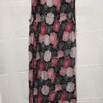 Sleeveless Rayon Knit Night Gown Size Small White/pink Flowers Dress 0105 Blue Photo 4