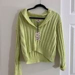 Hippie Rose  Firefly Green Cropped Sweater Photo 0