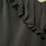 Wilfred  (Aritzia) Ruffle Sleeve Low Back Bodysuit, Black, Size M Photo 3