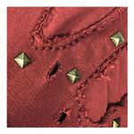 True Religion  NWT Ox Blood Distressed Studded Boyfriend Sweatshirt XS Photo 12