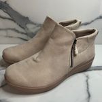 Ryka Wmns Taupe Faux Suede Lyrical Wedge Bootie Sneakers Sz 12W Comfort Side Zip Photo 3