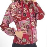 Johnny Was Yama Floral Zip-Up Track Jacket Coat Boho Chic Pink Red NWT Photo 0