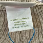 Lacoste popover lighweight sweatshirt tan Logo V neck Unisex chic size 7 Size M Photo 6