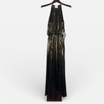 MSK Gold Metallic Pleated Blouson Gown Grecian Long Dress Size 12 NWT Photo 6