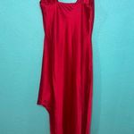 Steve Madden Aulora Red Satin High Low Dress XS NEW Cowl Neck Asymmetrical Photo 7