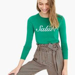 J.Crew  Long Sleeve Everyday Cashmere Sweater in Salut! K4689 Kelly Green Photo 0