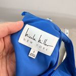 Nicole Miller  Royal Blue Satin Sleeveless Flounce Formal Gown Size 8 Photo 9